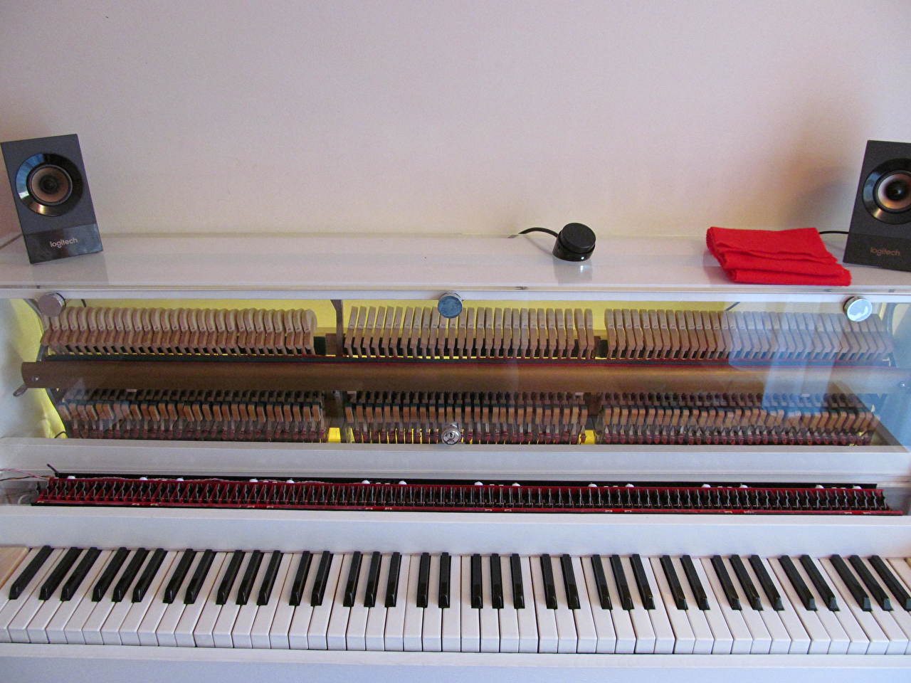 Electronic Sensors on Hybrid Piano